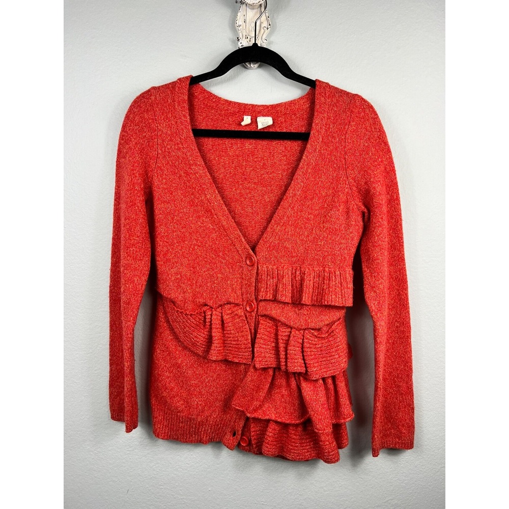 Anthropologie Moth Split Decision Wool Blend‎ Cardigan Sweater Size S